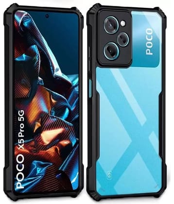 VAKIBO Plain Cases Compatible For Rubber Mi Poco X5 Pro ( Pack of 1 )