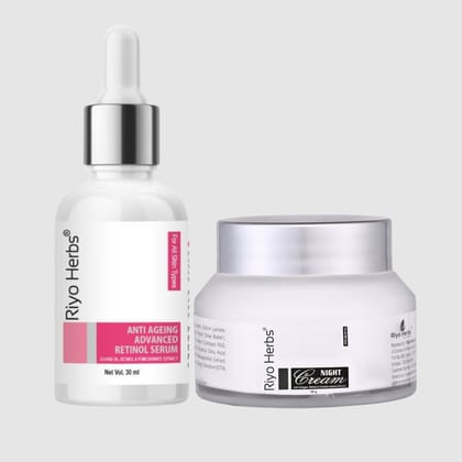 Anti Ageing Retinol Serum & Night Cream Combo