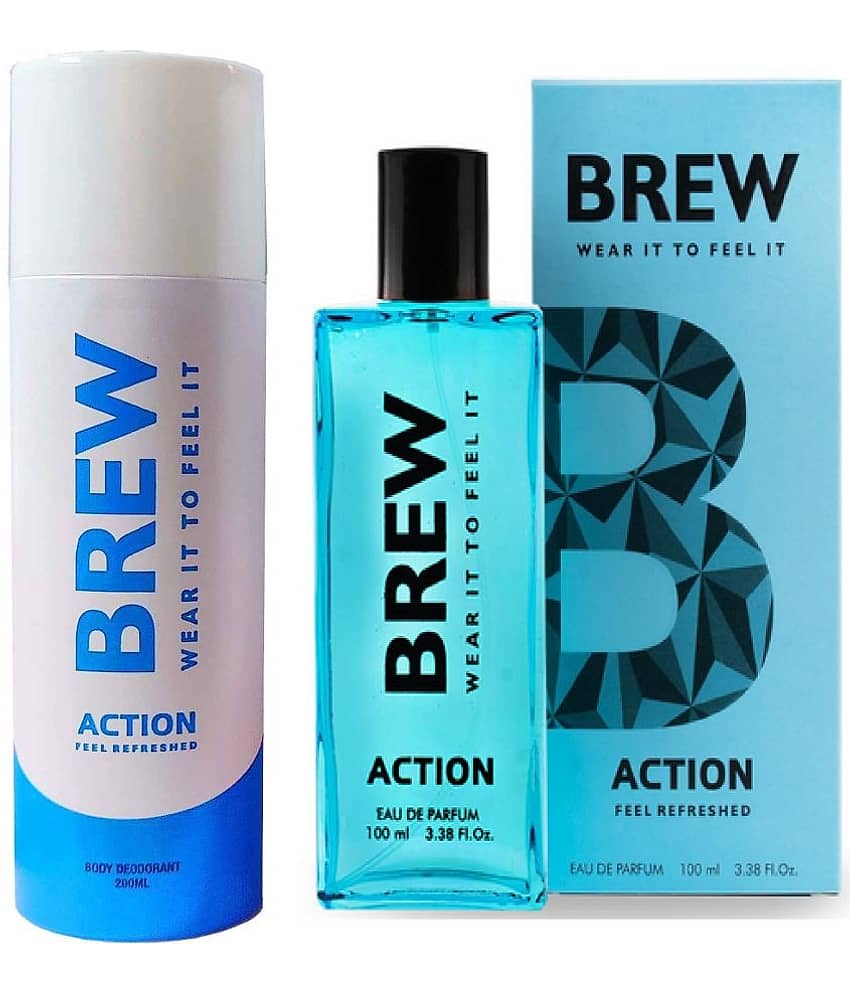 Brew - ACTION DEODORANT AND PERFUME Eau De Parfum (EDP) For Unisex 300ML ( Pack of 2 )
