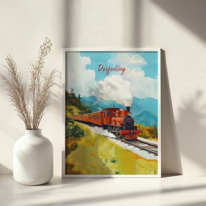 Darjeeling Wall Art Frame-8 X 10 inches / White Frame