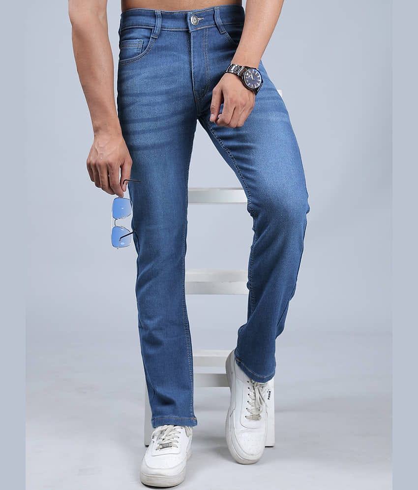 Eyebogler Skinny Fit Faded Men's Jeans - Navy Blue ( Pack of 1 )