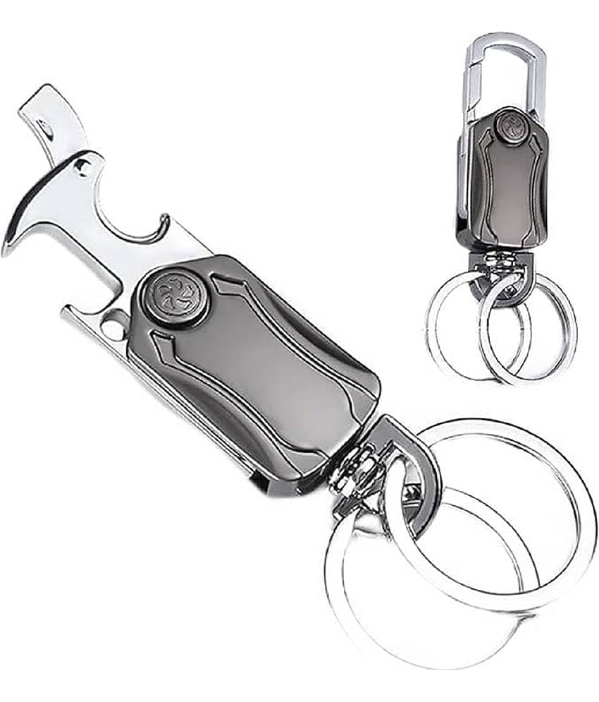 RAMDEV ENTERPRISE Silver Metal Keychain - Pack of 1