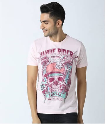 Huetrap Pack of 1 Cotton Regular Fit Men's T-Shirt ( Pink )