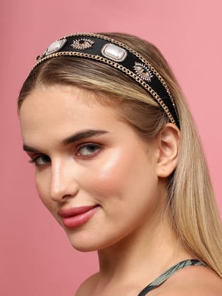 Gold-Plated Hairband-Hair Accessory