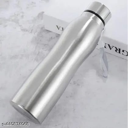 Stainless Steel 750ml Water Bottle Silver Eco-Friendly, Non-Toxic & BPA Free, Rust-Proof, Lightweight, Leak-Proof, Single Layer stainless Steel Cola Bottle Outdoor Portable Sport Water Bottle