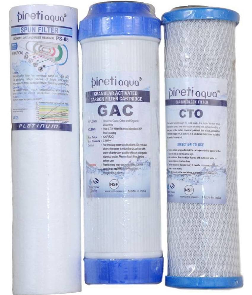 PIRETI-AQUA RO Spun+GAC+CTO 10" RO Service Kit