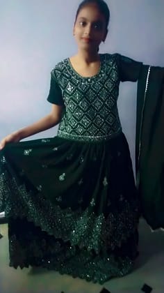 Green Frock and Leggings Set Green Frock and Leggings Set