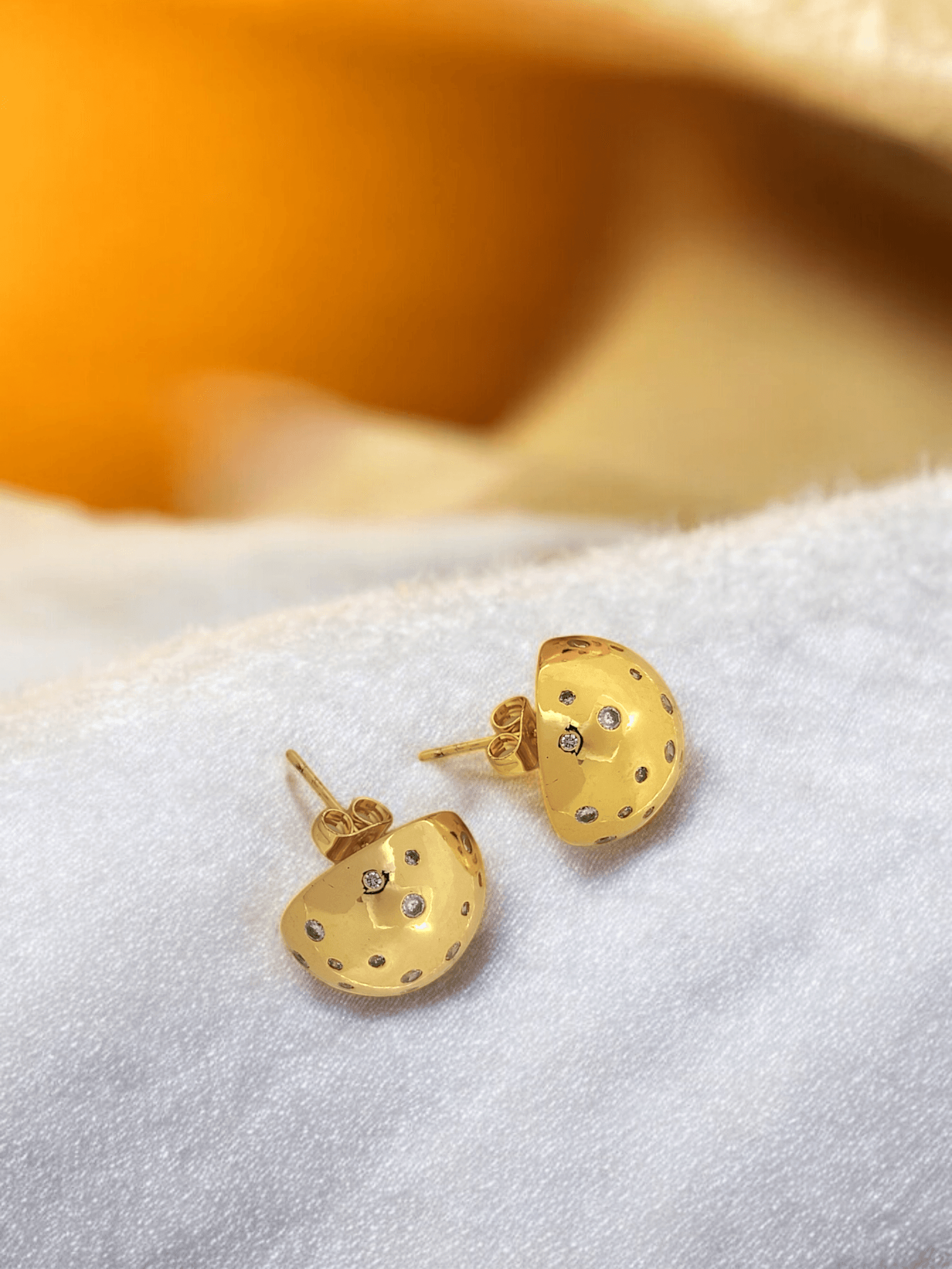 Gold-Plated Stud Earrings