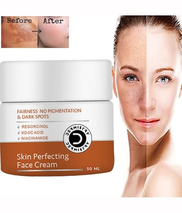 Dermistry Hyper Pigmentation Fairness Kojic Acid Face Cream Skin D Tan Whitening Lightening Brightening Shine Care Anti Blemishes Pigment Melasma Removal Glowing Beauty Moisturizer Goree Gora Lotion Serum Pack Scrub Facial Kit Bleach Cleanser Mask-50ml