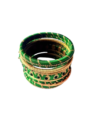 Elegant Thread Wrapped Bangles Set Elegant Thread Wrapped Bangles Set