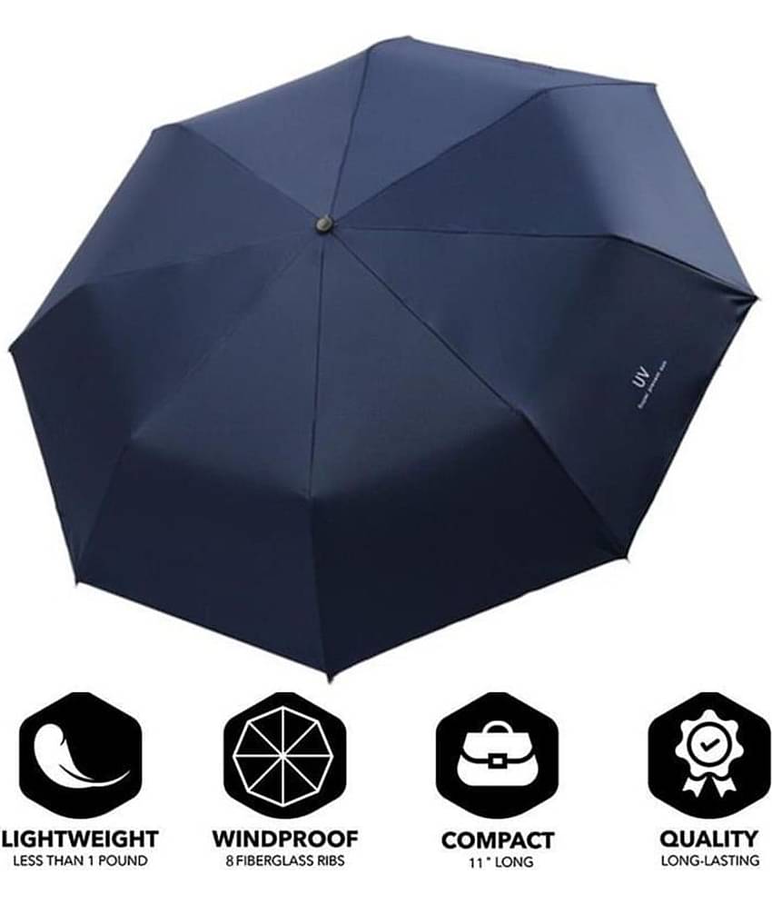 KEKEMI Silver 3 Fold Umbrella