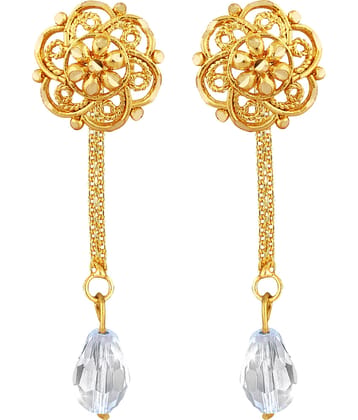 VIVASTRI Golden Drop Earrings ( Pack of 1 )