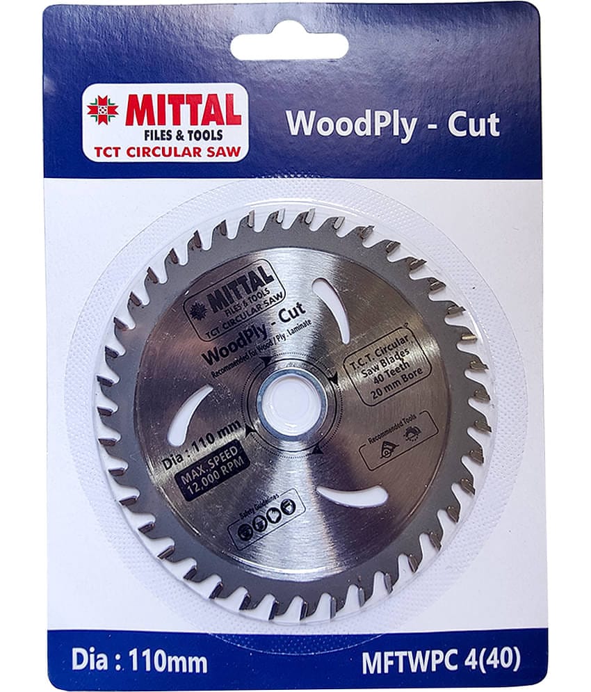 MITTAL 4"/110MM 40 Teeth TCT CIRCULAR SAW BLADE FOR WOOD CUTTING PREMIUM QUALITY Best For Wood, PLY Wood,MDF & Solid Wood. Wood Cutter