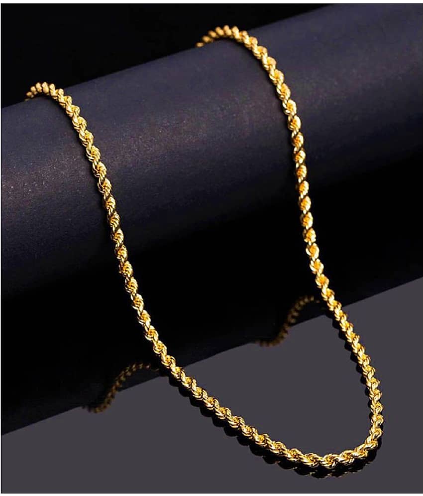H M PRODUCT Gold Plated Chain ( Set of 1 )