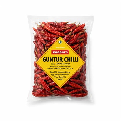 kaasni's  Guntur Teja Red Chilli Whole - 250 Grams | Hot And Spicy |Teja Mirchi| Lavngi Mirchi |Jawari Mirchi | Red Chilli Whole |Dry Red Chilli Whole |