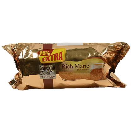 Bisk Farm Biscuits - Rich Marie, Light & Crunchy, Teatime Snack, 80 g Pouch
