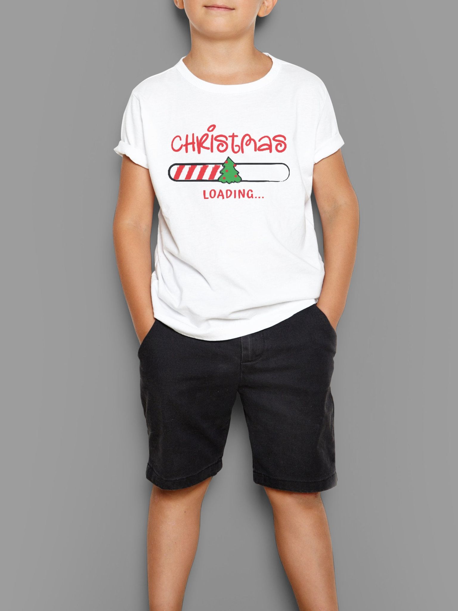 Christmas Loading Kids T-shirt-White / 1-2 Year