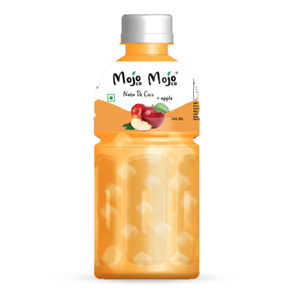Mojo Mojo Apple Juice With Nata De Coco, 300 ml - Pack of 12