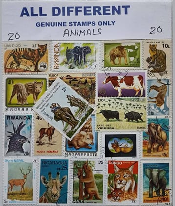 Hop n Shop - Collection of Different Animals Theme 20 Stamps