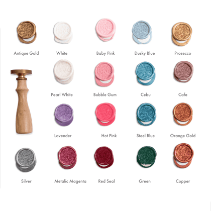 Floral Love - Wax Seals-Pack of 25 / Antique Gold