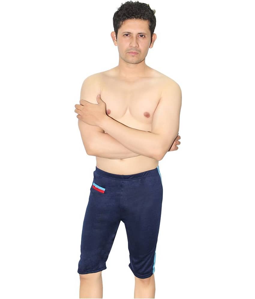 Goodluck Navy Polyester Lycra Jammer Single