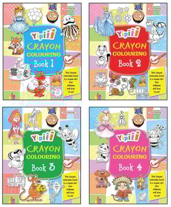 Yipiii Crayon Colouring Book 1-2-3-4 (Set of 4 Books) [Paperback] [Jan 01, 2016] LS Editorial Team