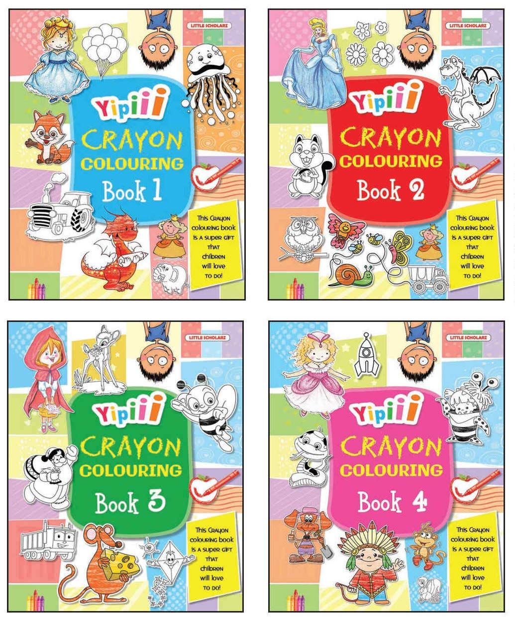 Yipiii Crayon Colouring Book 1-2-3-4 (Set of 4 Books) [Paperback] [Jan 01, 2016] LS Editorial Team