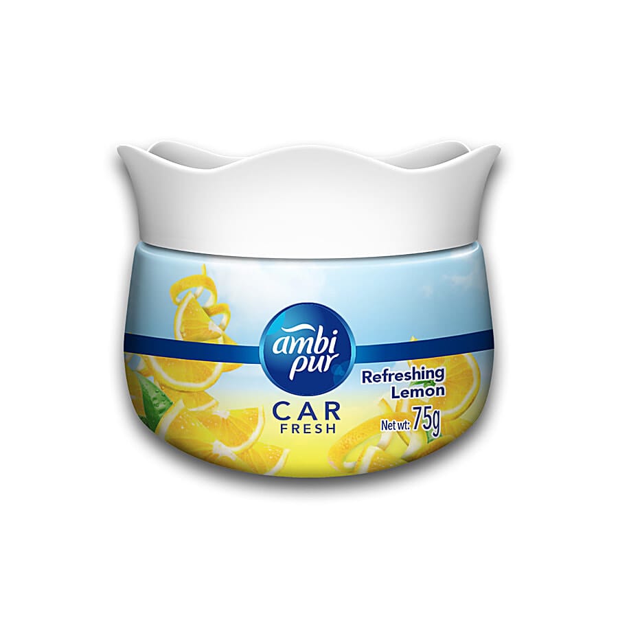 Ambi Pur Car Fresh Air Freshener - Refreshing Lemon Net wt: 75g