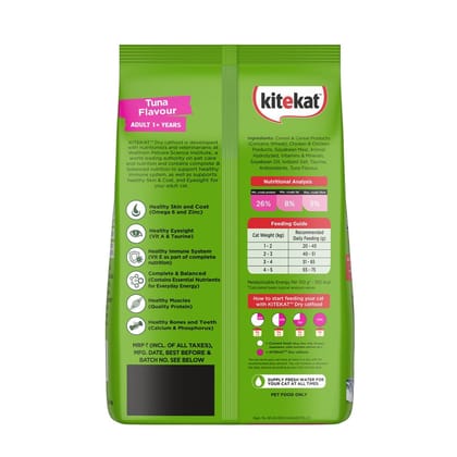 Kitekat Tuna Flavour Adult (1+ Years) Dry Cat Food 2.8kg