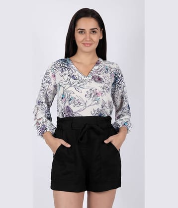 Chimpaaanzee Women's Crepe Regular Top ( White )