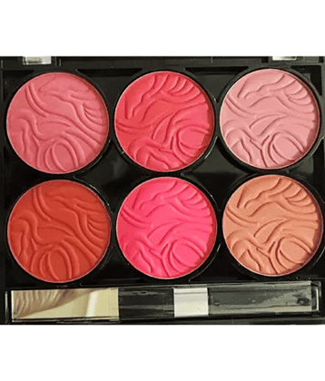 Rose six Color Blusher Palette Professional Cheek Makeup Palette, Pack of
