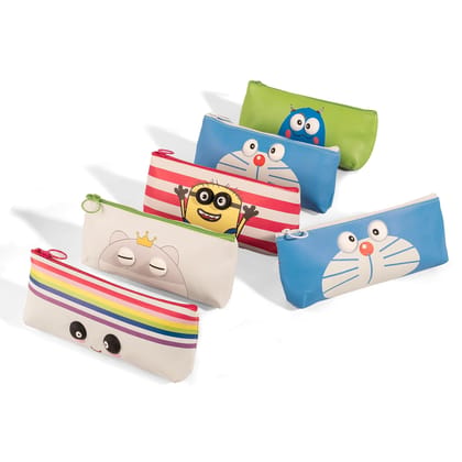 BREEPREE 3D Pencil Case and Pen Holder Set of 6 Soft Waterproof Pencil Pouch for Kids Return Gifts BREEPREE 3D Pencil Case and Pen Holder Set of 6 Soft Waterproof Pencil Pouch for Kids Return Gifts