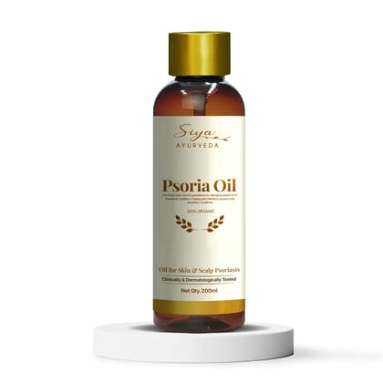 Siya Ayurveda Psoria Oil - Psoriasis Treatment for Sensitive Itchy Scalp | Anti-Dandruff Dermatitis for Healthy Hair | Dr. Megha Chaturvedi Psoriasis Coconut Hair Oil - 200ml