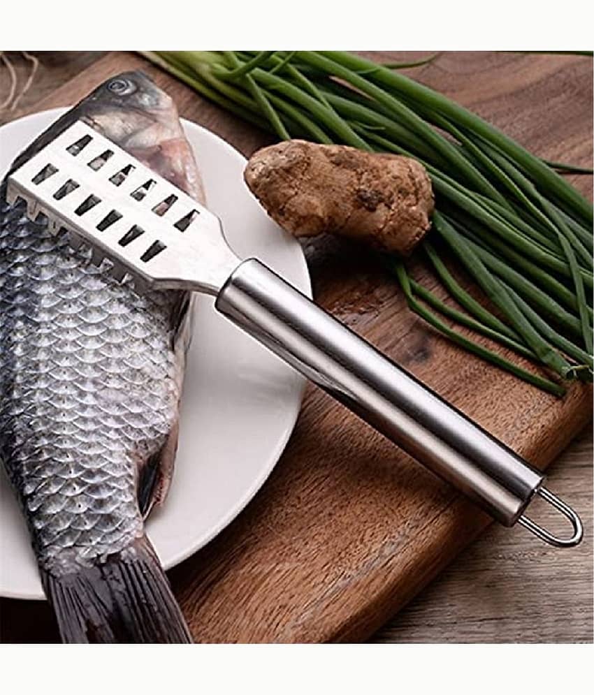 forral Fish Scale Scraper Remover Knife Skin Peeler Fish Skin Remover Scale Scraper Tools Sawtooth Fish Cleaning Brush