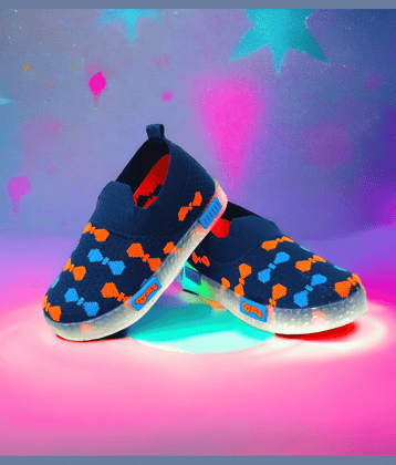 COOLZ - Navy Blue Boy's LED Shoes ( 1 Pair )