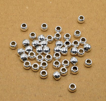 German Silver Metal Oxidize Silver Beads for Jewelry Making. , NBS-088-Per Packet of Approx 70 Pcs (50 Gram) / 5X7 MM