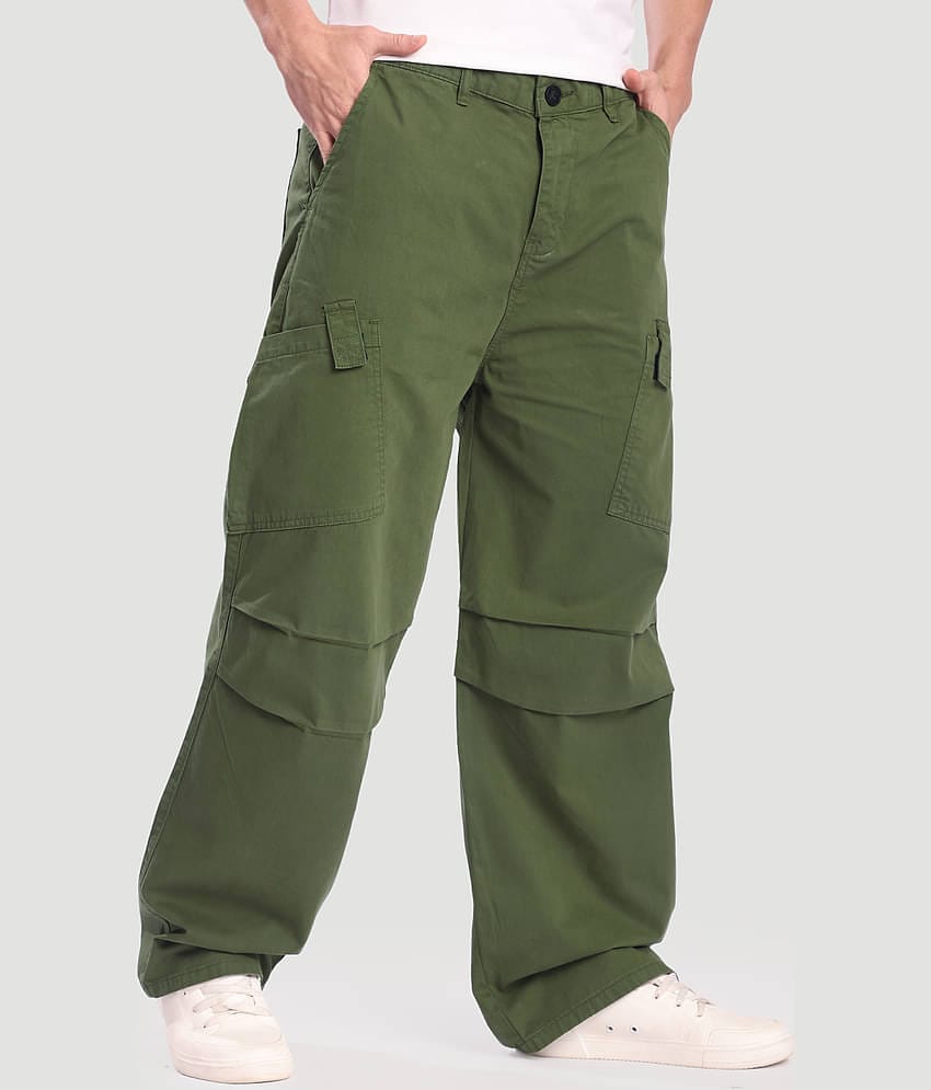 Bene Kleed Baggy Men's Cargos - Olive ( Pack of 1 )