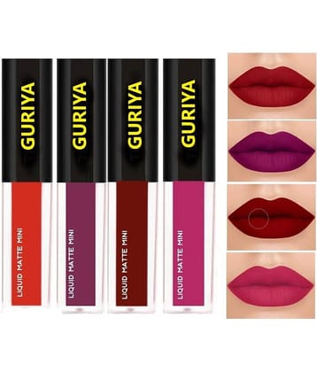 Guriya Non Transfer Sensational Liquid Lipsticks Combo Set 4 (Multicolour, 16 Ml)
