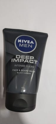 Nivea Men Deep Impact Intense clean Face & beard wash Black carbon 