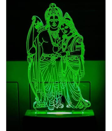 SUPERAJANTA SITA RAM 2072 Night Lamp Multi - Pack of 1