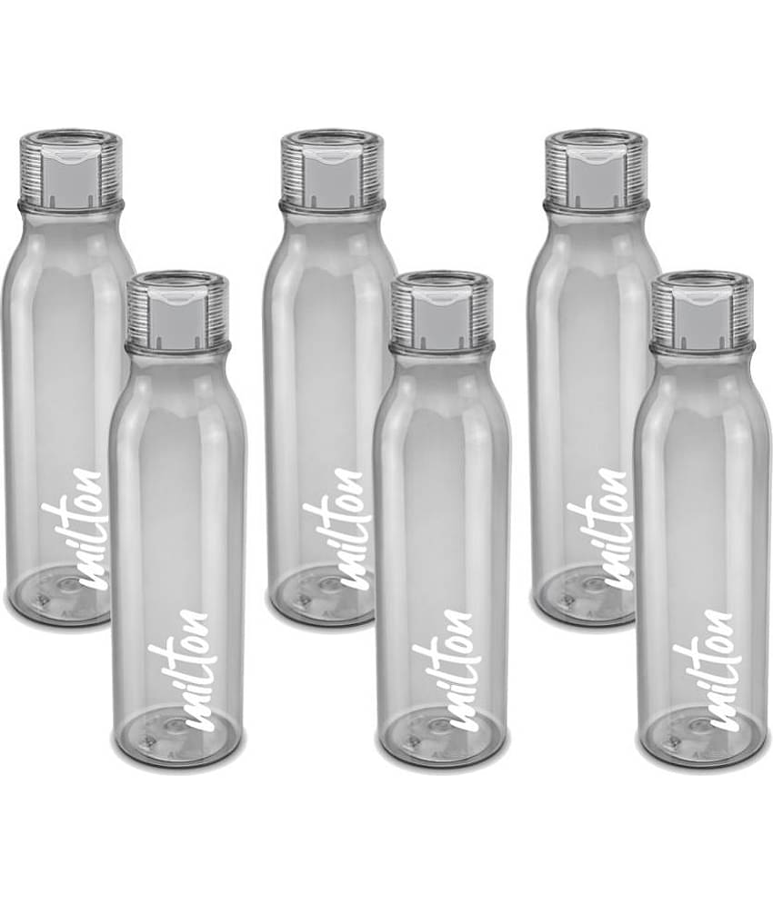 Milton Name Tag Pet Water Bottle, Set of 4, 1 Litre Each, Grey