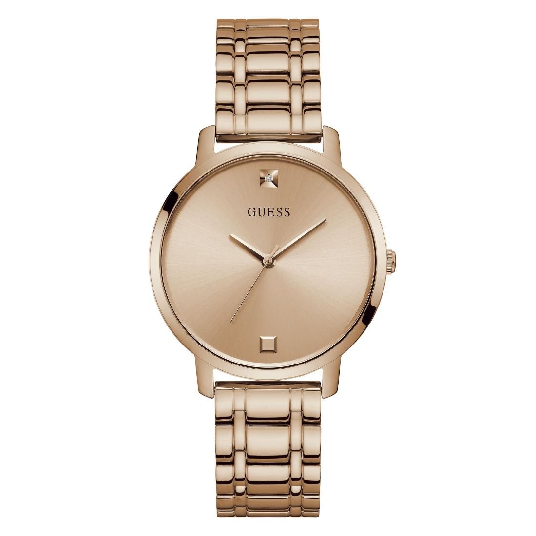Guess Women 40 mm Rose Gold Dial Analog Watch- U1313L3-Rose gold