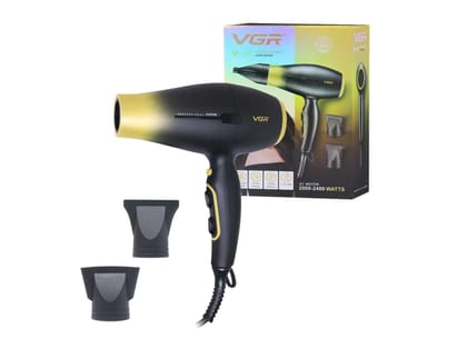 VGR V-461 Professional Hair Dryer (2400 W, Gold, Black)