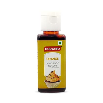 Puramio Liquid Food Colour - Orange, 50 ml