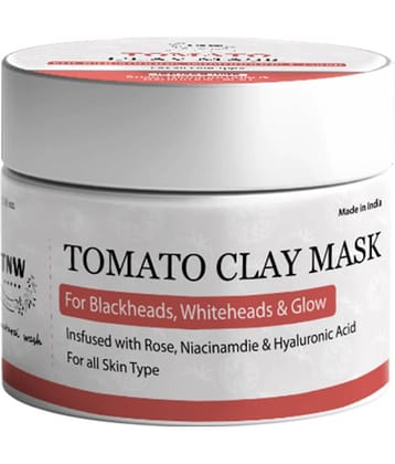 TNW - The Natural Wash Tomato Clay Mask Forglowing Skin With Niacinamide & Hyaluronic Acid, 50G