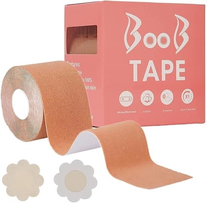 Boob Tape with 10 Nipple Pasties All-Day Lift and Comfort