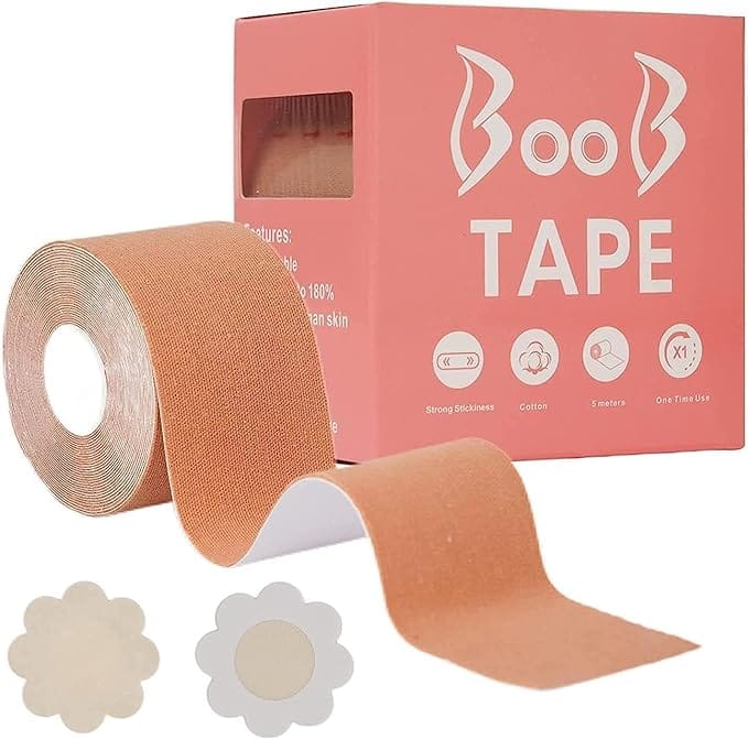 Boob Tape with 10 Nipple Pasties All-Day Lift and Comfort