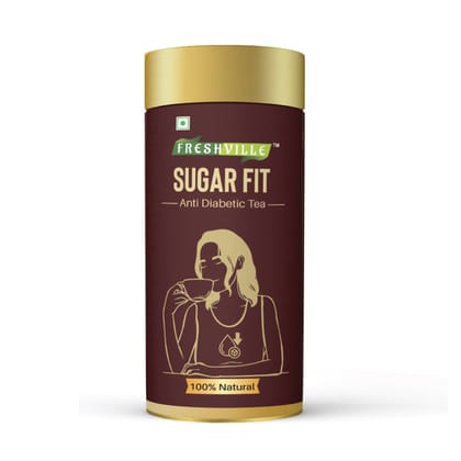 Freshville Sugar Fit Tea 1 Month Pack Controls Blood Sugar Level Naturally 100gram