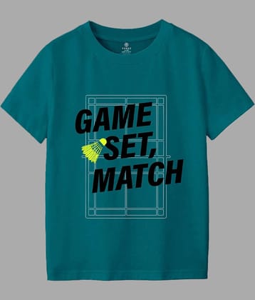 CODEZ Pack of 1 Boys Cotton Blend T-Shirt ( Teal )