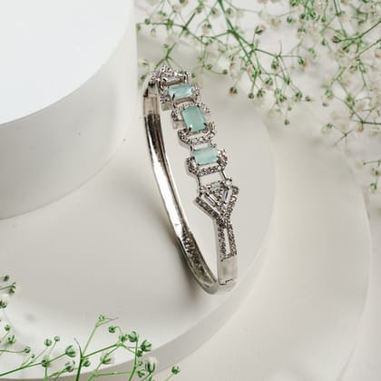 Evy Diamond Bracelet-CZ DIAMOND STONES ALLOY / WHITE MINT
